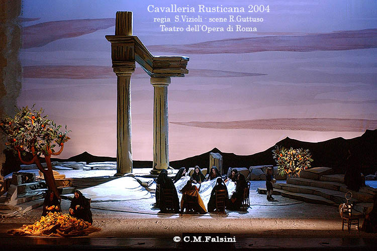 Cavalleria Rusticana 2004 regia di Stefano Vizioli e scene di Renato Guttuso.