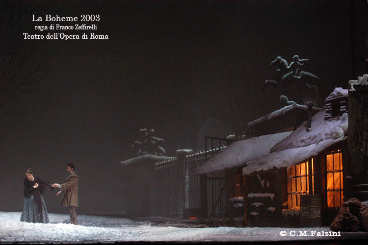 La Boheme 2003 regia e scene di Franco Zeffirelli. Teatro dell'Opera di Roma
